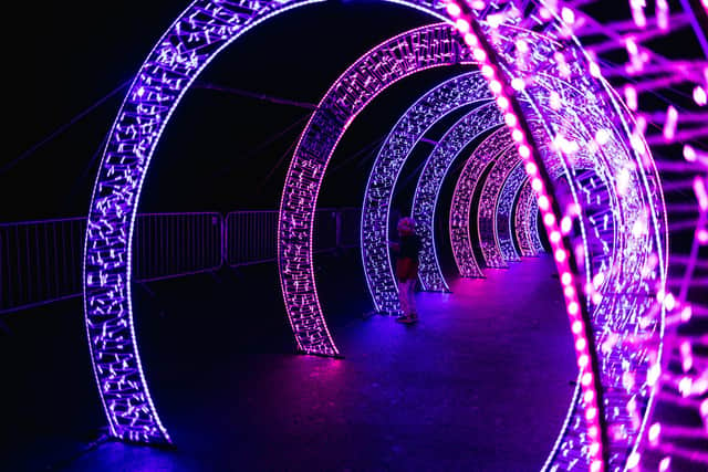 Walkway at Lightopia in Manchester. Photo by Joe Smith.