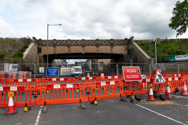 The aqueduct on Yorkshire Street is undergoing renovation as part of the Town 2 Turf project that's taking place in Burnley. Photo: Kelvin Lister-Stuttard