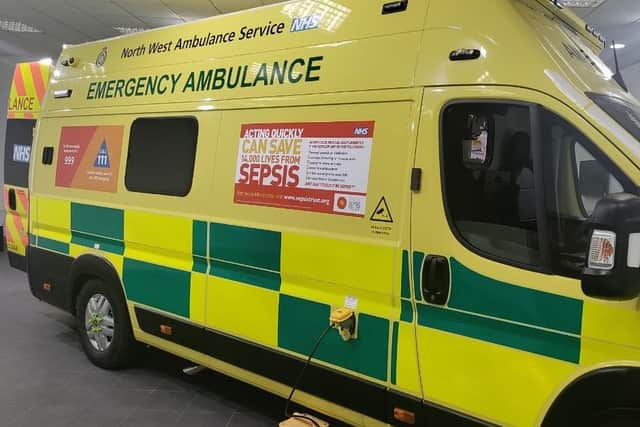 One of the new dementia-friendly ambulances for the North West