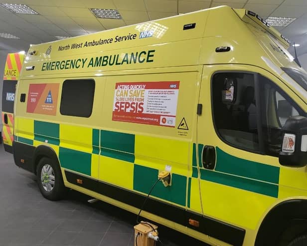One of the new dementia-friendly ambulances for the North West