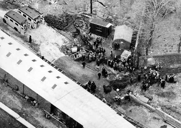 Aerial view of the disaster
