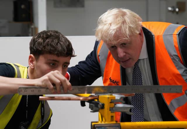 Prime Minister Boris Johnson meeting student Cassidy