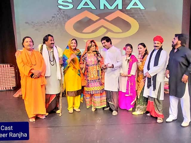 The cast of Heer Ranjha, an adapted stage play version of Pakistan’s Waris Shah's famous love story, equivalent to Shakespeare's Romeo and Juliet.