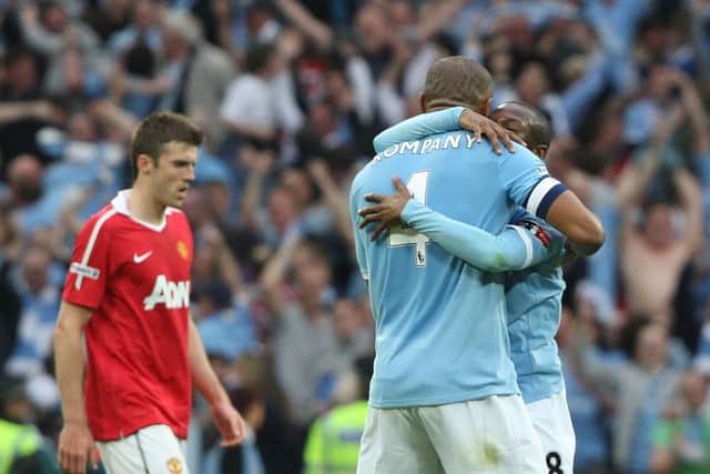 Kompany and Carrick met on a number of occasions during their playing days (Photo by John Peters/Manchester United via Getty Images)