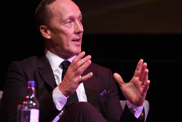 LONDON, ENGLAND - SEPTEMBER 12: Ex Arsenal footballer Lee Dixon at the launch of David Dein's autobiography at Cambridge Theatre on September 12, 2022 in London, England. (Photo by Stuart MacFarlane/Arsenal FC via Getty Images)