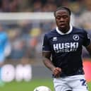LONDON, ENGLAND - MARCH 09: Michael Obafemi of Millwall in action during the Sky Bet Championship match between Millwall and Birmingham City at The Den on March 09, 2024 in London, England. (Photo by Andrew Redington/Getty Images)