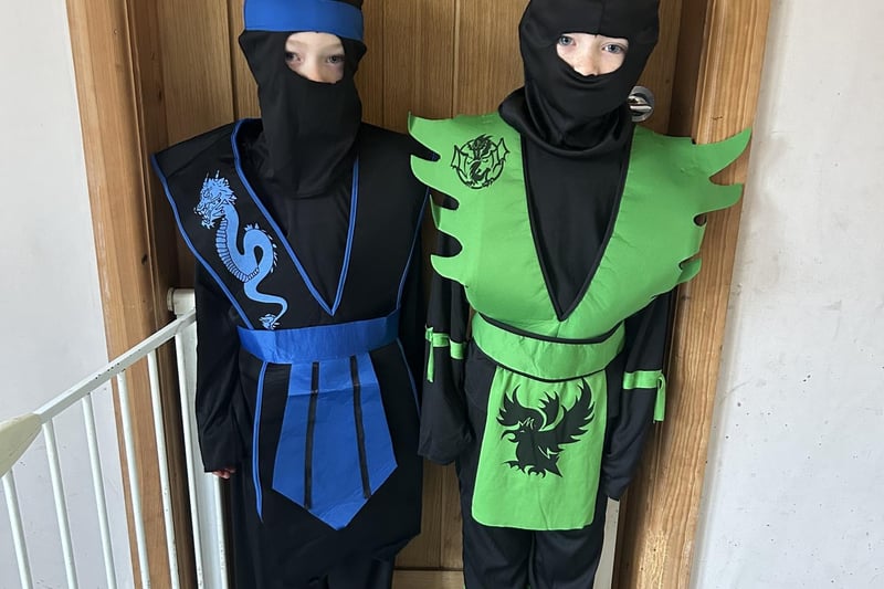 Ninja Twins, Bradley and Toby Beattie, aged six-years-old.