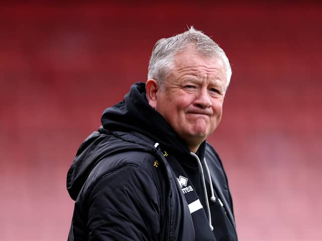 BOURNEMOUTH, ENGLAND - MARCH 09: Chris Wilder, Manager of Sheffield United, looks on prior to the Premier League match between AFC Bournemouth and Sheffield United at Vitality Stadium on March 09, 2024 in Bournemouth, England. (Photo by Michael Steele/Getty Images)