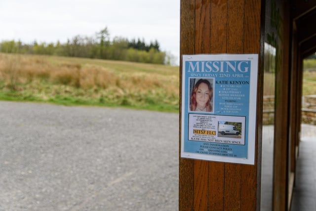 Missing person poster at Gisburn Forest. Photo: Kelvin Stuttard
