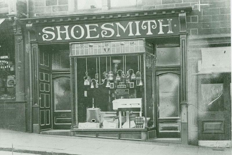 Shoesmith's Plumbing Shop in Manchester Road, Burnley, around 1913. Credit: Lancashire County Council.