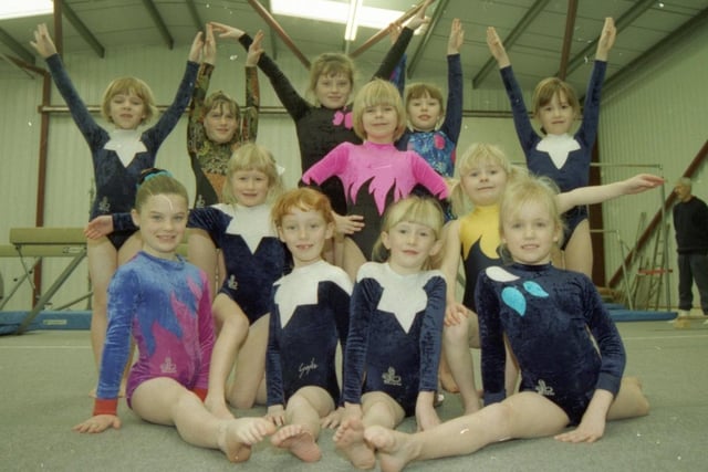 Youngsters from Garstang School of Gymnastics at their new facility at Nateby. Pictured are, front, from left: Shona Welch, Sarah Gray, Rhian Lowe, Stacey Robinson. Middle: Kristine Welsby, Zoe Glover, Sarah Mayor. Back: Harriet Kilgallen, Nadia Welch, Sophia Thompson, Carolyn Hawker and Rebecca Yates