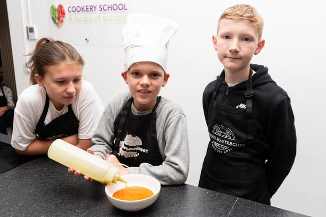 Youngsters on a cookery course at the Down Town Kitchen & Cafe in Burnley Town Centre. Photo: Kelvin Lister-Stuttard