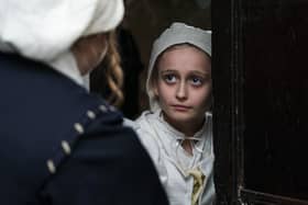 Burnley girl Esme Whalley is in short film, The Witch's Daughter, about the Pendle Witch Trials. Photographer: Lisa Stonehouse. Copyright: Bridie Films