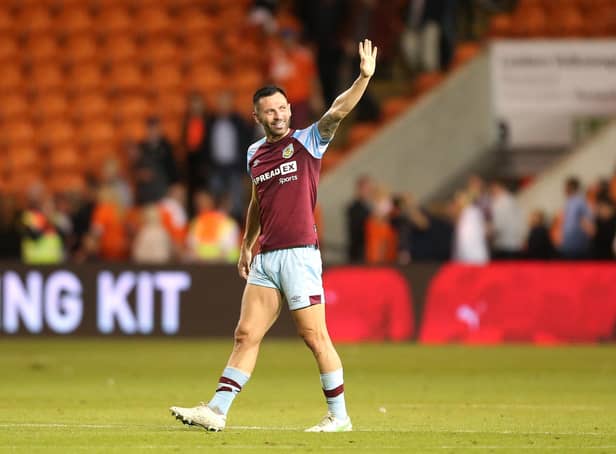 BLACKPOOL, ENGLAND - JULY 27: Phil Bardsley of Burnley acknowledges the fans after the Pre-Season Friendly match between Blackpool and Burnley at Bloomfield Road on July 27, 2021 in Blackpool, England. (Photo by Lewis Storey/Getty Images)