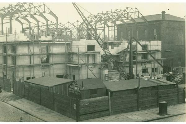 Burnley Central Library under construction 1929. Credit: Lancashire County Council