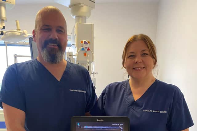 Vascular Access Service team with the new equipment