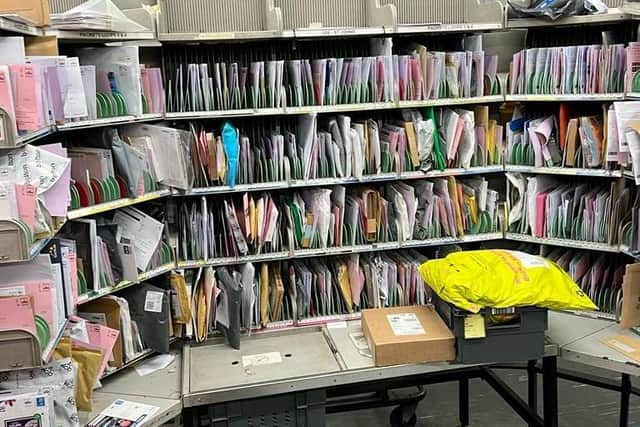 Thousands of letters are gridlocking Burnley Delivery Office.