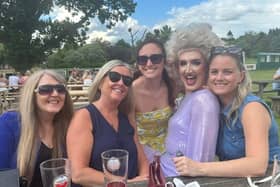Diana DoGood with guests at the ladies day event