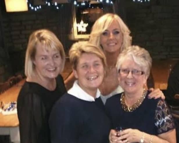 Michelle Williamson (back right) is hosting an afteroon tea event for charity in honour of her lifelong friend Claire Halstead (front left) who died last year aged just 54
