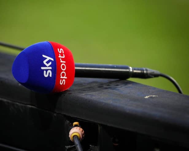 A Sky Sports microphone sits on the advertising boards after the match

Photographer Alex Dodd/CameraSport
