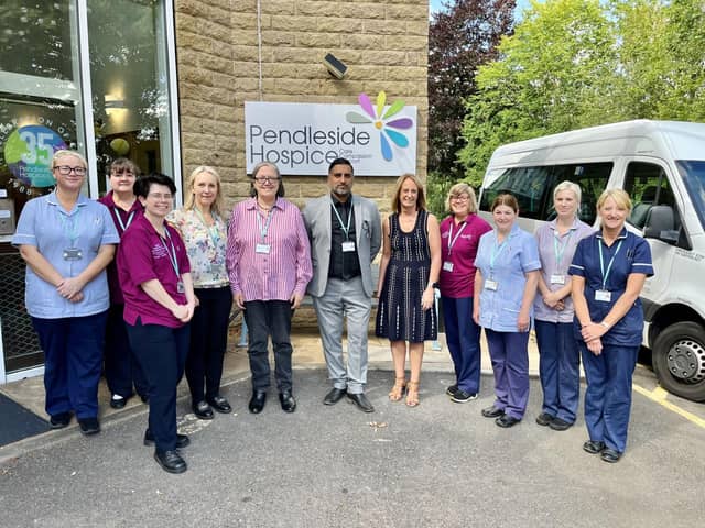 Staff and trustees at Pendleside Hospice.