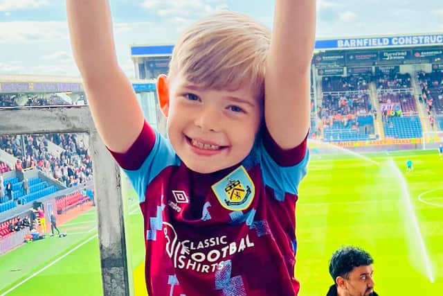 Charlie Paine (seven) a devoted Clarets fan is currently in hospital after he was diagnosed with a brain tumour last month