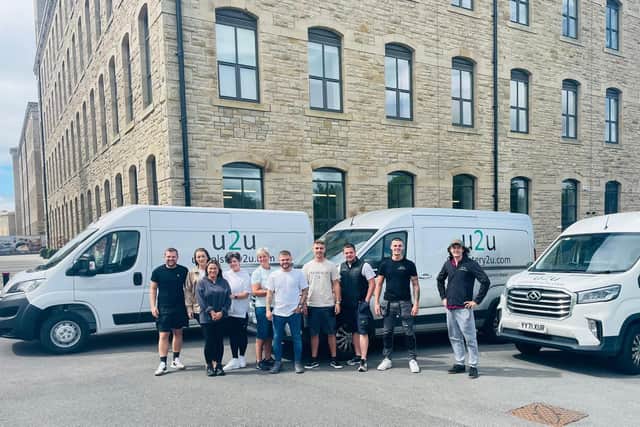 Some of the team from Upholstery 2U at the company's Northlight Mill headquarters in Pendle.