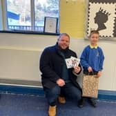 Archie Williamson, one of the winners of Burnley MP Antony Higginbotham's Christmas card competition.