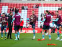 Burnley's Taylor Harwood-Bellis during the pre-match warm-up. Photographer Alex Dodd/CameraSport.