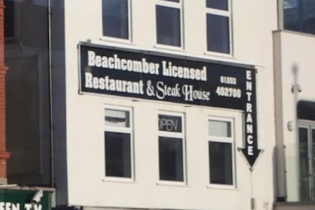Beachcomber Steakhouse on the Promenade, Blackpool, has a rating of 4.6 out of 5 from 309 Google reviews