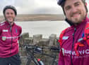 Michael Colquhoun and Gwilym Jones, fom Burnley FC in the Community, are cycling from Burnley to Belfast
