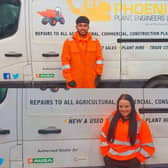 Danyal Mahmood and Beatrice Kay, apprentices at Phoenix Plant Engineers in Burnley.