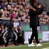 BURNLEY, ENGLAND - APRIL 02: Vincent Kompany, Manager of Burnley, reacts  during the Premier League match between Burnley FC and Wolverhampton Wanderers at Turf Moor on April 02, 2024 in Burnley, England. (Photo by Jan Kruger/Getty Images) (Photo by Jan Kruger/Getty Images)