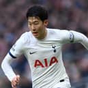 LONDON, ENGLAND - DECEMBER 31: Son Heung-Min of Tottenham Hotspur during the Premier League match between Tottenham Hotspur and AFC Bournemouth at Tottenham Hotspur Stadium on December 31, 2023 in London, England. (Photo by Justin Setterfield/Getty Images)