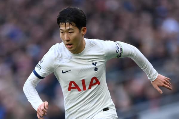 LONDON, ENGLAND - DECEMBER 31: Son Heung-Min of Tottenham Hotspur during the Premier League match between Tottenham Hotspur and AFC Bournemouth at Tottenham Hotspur Stadium on December 31, 2023 in London, England. (Photo by Justin Setterfield/Getty Images)