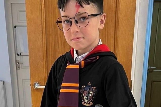 Year 6 pupil Callum Haworth (10) as Harry Potter.