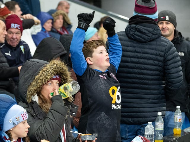 Burnley fans inside Turf Moor during the 1-0 victory over Swansea City. Photo: Kelvin Lister-Stuttard