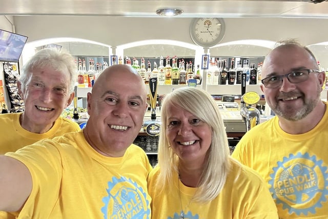 Some of the groups of 2,700 walkers who took part in the Pendle Pub Walk organised by Pendleside Hospice in association with The Rotary Club of Burnley Pendleside.