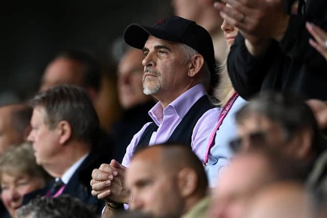 BURNLEY, ENGLAND - MAY 08: Burnley owner and chairman Alan Pace during the Sky Bet Championship between Burnley and Cardiff City at Turf Moor on May 08, 2023 in Burnley, England. (Photo by Gareth Copley/Getty Images)