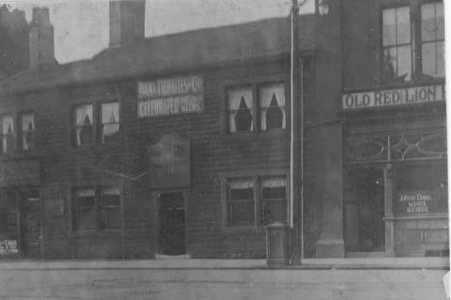 The Swan and the Old Red Lion, Burnley. (c.1900). Credit: Lancashire County Council