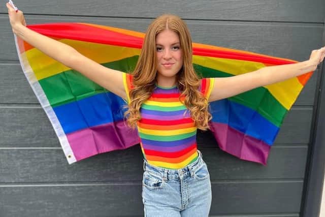 Jolie Forrest, who was named as the young volunteer at the first ever Burnley 'Above and Beyond' awards last week when she performed at London Pride