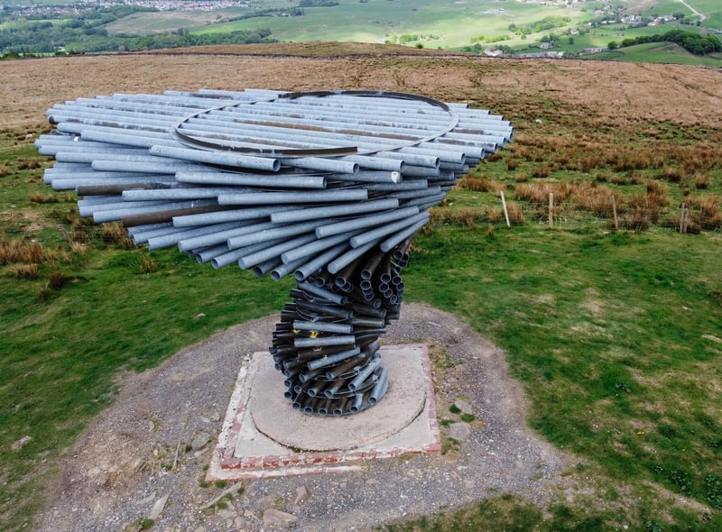 The Singing Ringing Tree on the moors above Burnley