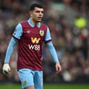 BURNLEY, ENGLAND - FEBRUARY 03: Zeki Amdouni of Burnley during the Premier League match between Burnley FC and Fulham FC at Turf Moor on February 03, 2024 in Burnley, England. (Photo by Gareth Copley/Getty Images)