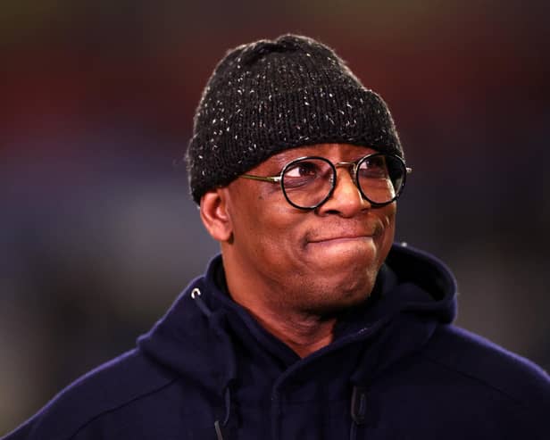 WIGAN, ENGLAND - JANUARY 08: TV personality Ian Wright looks on prior to the Emirates FA Cup Third Round match between Wigan Athletic and Manchester United at DW Stadium on January 08, 2024 in Wigan, England. (Photo by Naomi Baker/Getty Images)