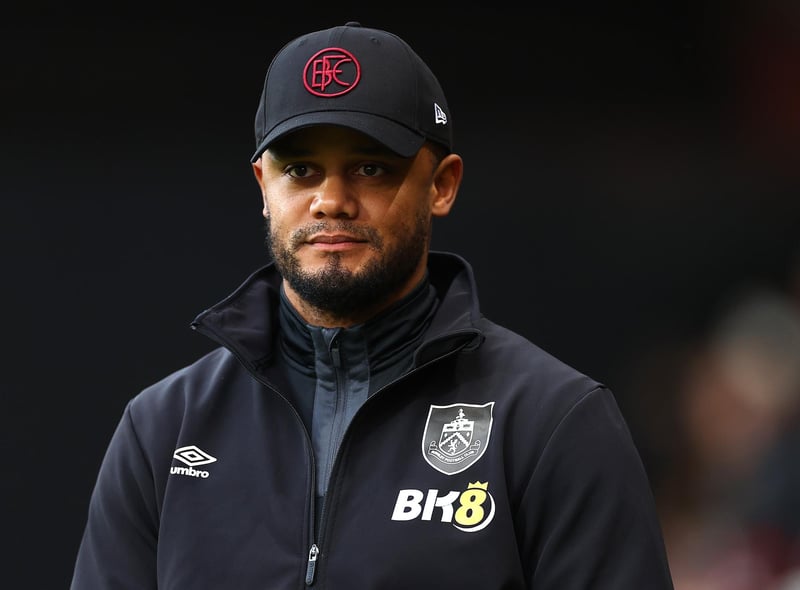 BOURNEMOUTH, ENGLAND - JANUARY 07: Vincent Kompany the manager of Burnley looks on during the Emirates FA Cup Third Round match between AFC Bournemouth and Burnley at Vitality Stadium on January 07, 2023 in Bournemouth, England. (Photo by Michael Steele/Getty Images)