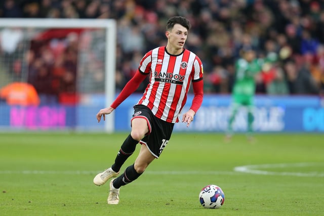 SHEFFIELD, ENGLAND - JANUARY 14: Anel Ahmedhodžić of Sheffield United in action during the Sky Bet Championship between Sheffield United and Stoke City at Bramall Lane on January 14, 2023 in Sheffield, England. (Photo by Ashley Allen/Getty Images)
