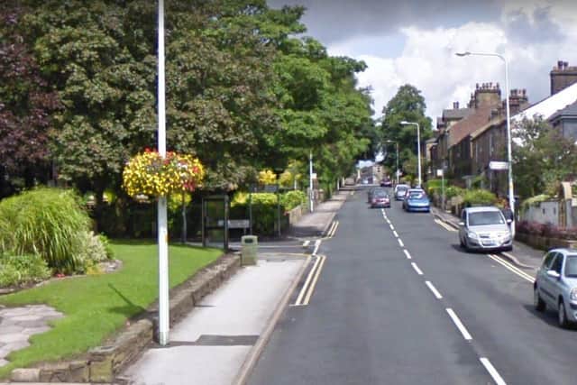 The streetlights on Railway Road in Adlington used to carry hanging baskets weighing 50kg - but Lancashire County Council says that the displays should weigh less than half that amount for safety reasons (image: Google)