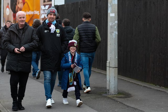 Burnley fans arrive at Turf Moor ahead of the Championship fixture with Sunderland. Photo: Kelvin Stuttard
