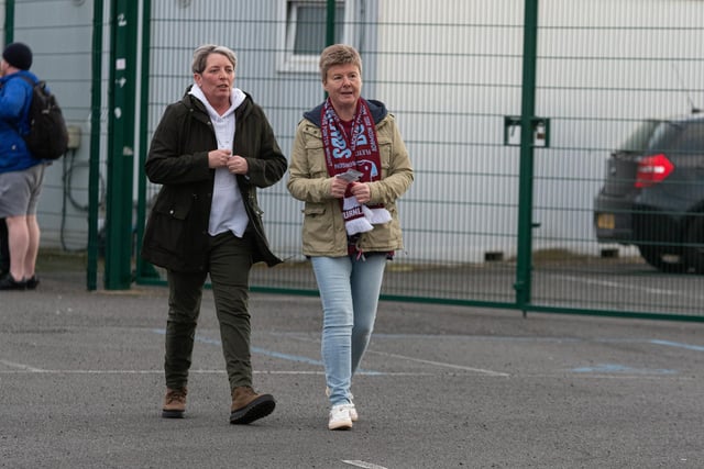 Burnley fans arrive at the Riverside Stadium ahead of the Championnship fixture with Middlesbrough. Photo: Kelvin Stuttard
