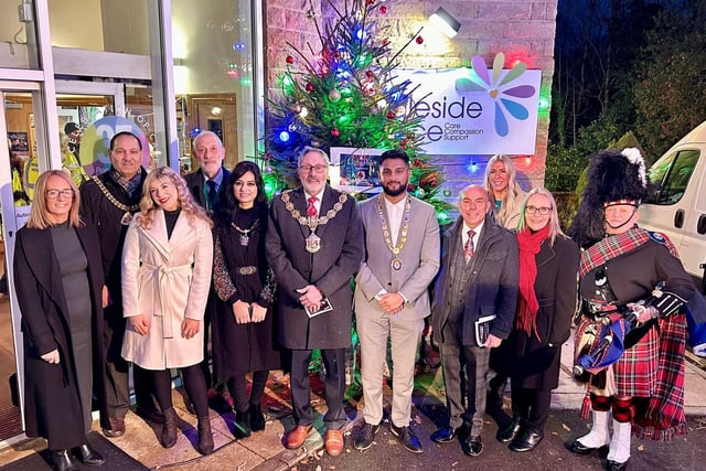 Burnley people attending Light Up a Life 2023 at Pendleside Hospice.:Light Up a Life 2023